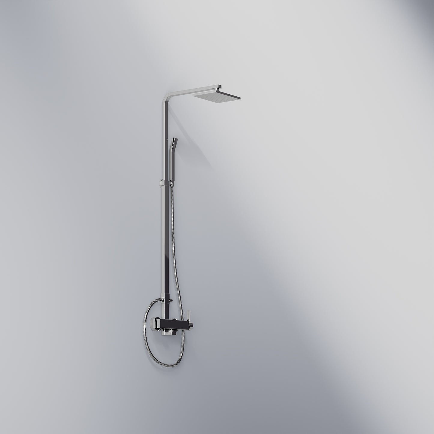 Steinberg Duschsystem mit Einhebelmischbatterie mit Regenbrause und Handbrause in chrom - LagerDealz