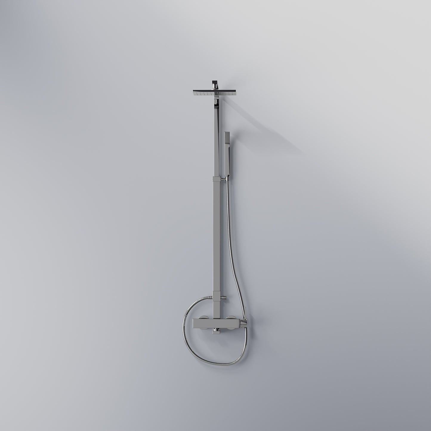 Steinberg Duschsystem mit Einhebelmischbatterie mit Regenbrause und Handbrause in chrom - LagerDealz