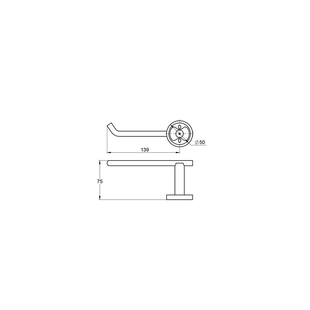 Treos Serie 555 Papierrollenhalter rund chrom