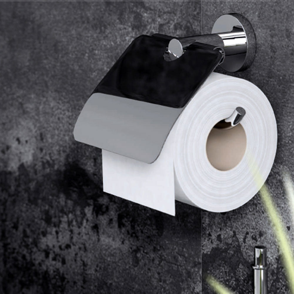 Treos Serie 555 Papierrollenhalter rund chrom mit Deckel