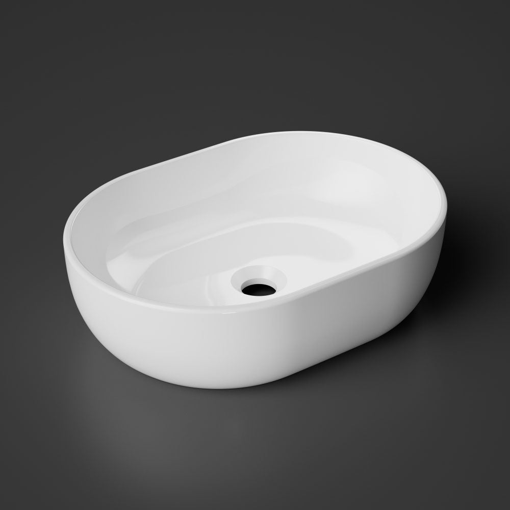 Aufsatzwaschtisch Keramik - Treos Serie 800 - Breite 48,5cm weiß