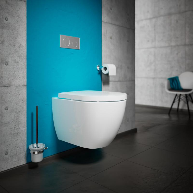 Treos Serie 810 Wand-Tiefspül-WC spülrandlos oval - ohne Sitz