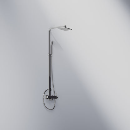 Steinberg Duschsystem mit Einhebelmischbatterie mit Regenbrause und Handbrause in chrom - LagerDealz