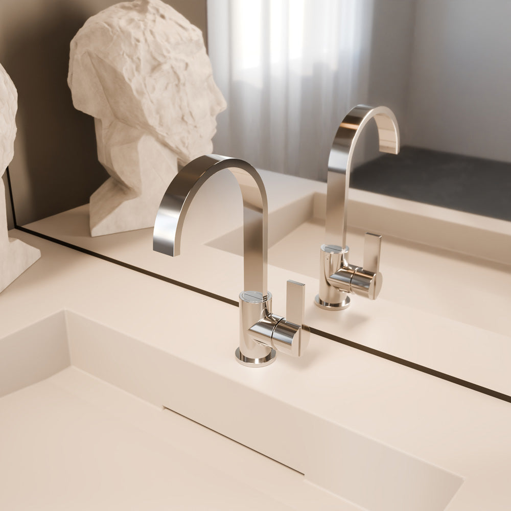 Treos Waschtischarmatur in Chrom - Serie 195 - mit Druckverschluss