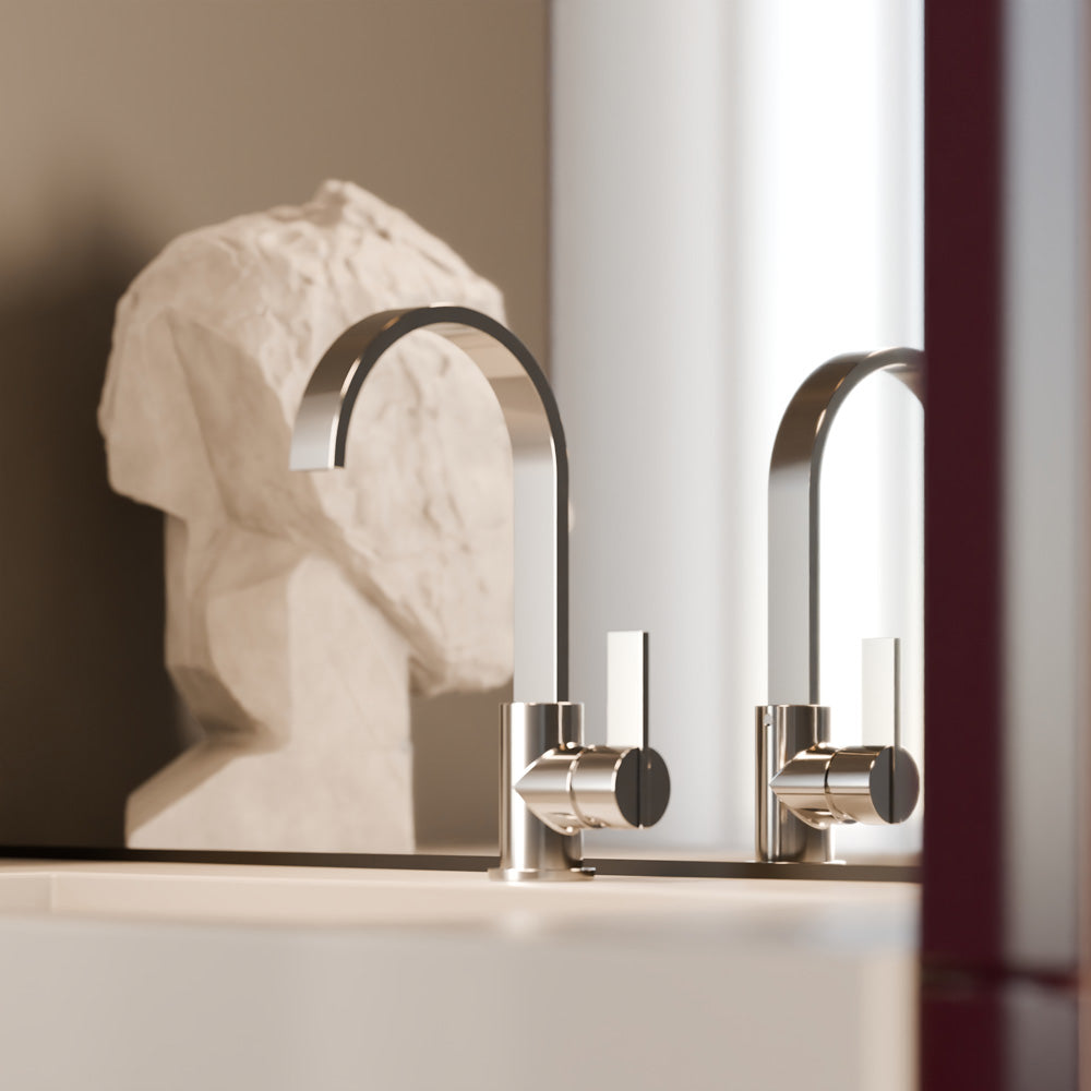 Treos Waschtischarmatur in Chrom - Serie 195 - mit Druckverschluss