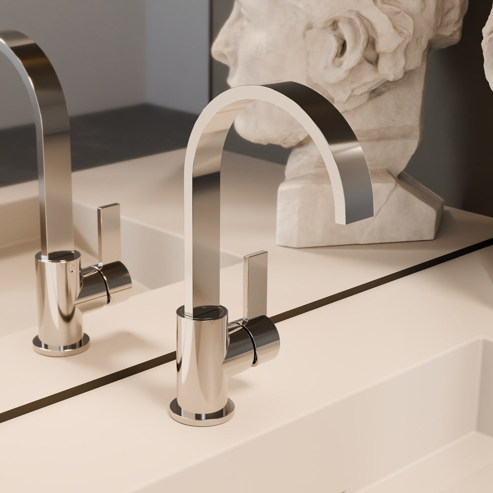 Treos Waschtischarmatur in Chrom - Serie 195 - mit Druckverschluss