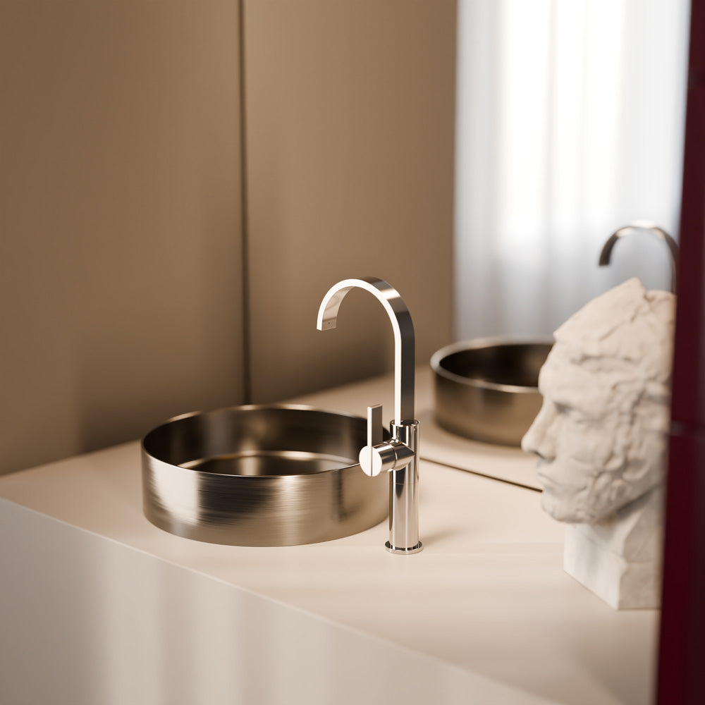 Treos Waschtischarmatur in Chrom - Serie 195 - mit erhöhtem Armaturenkörper