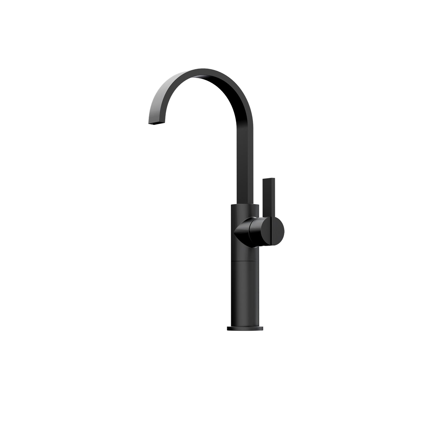 Treos Waschtischarmatur in Schwarz Matt - Serie 195 - mit erhöhtem Armaturenkörper