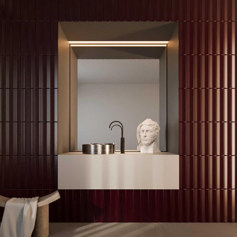 Treos Waschtischarmatur in Schwarz Matt - Serie 195 - mit erhöhtem Armaturenkörper