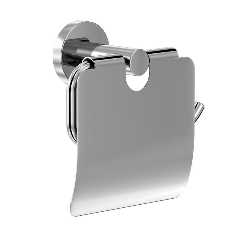 Treos Serie 555 Papierrollenhalter rund chrom mit Deckel