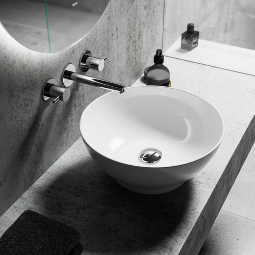 Aufsatzwaschtisch Keramik - Treos Serie 800 - in Ø 43cm - weiß