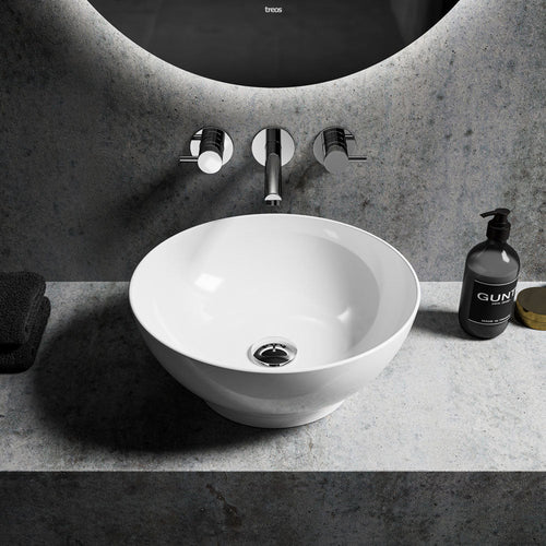 Aufsatzwaschtisch Keramik - Treos Serie 800 - in Ø 43cm - weiß