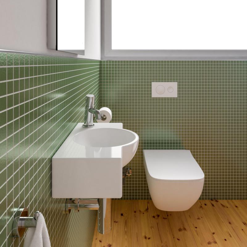 Handwaschbecken aus Keramik Treos Serie 800 Breite 40cm weiß