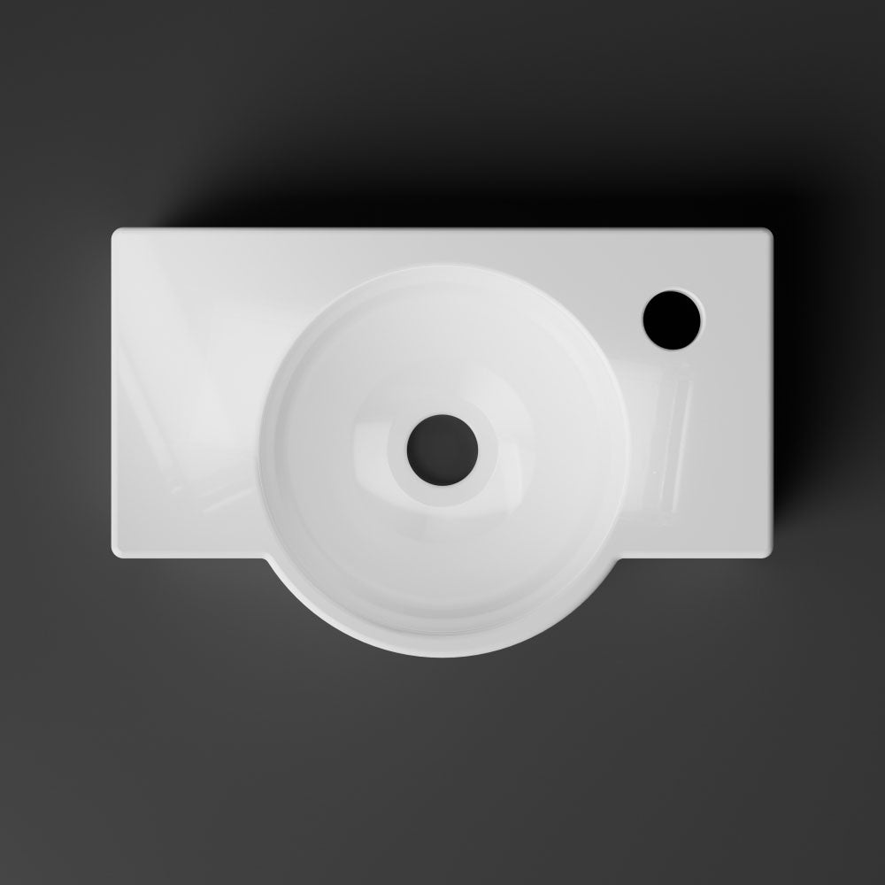 Handwaschbecken aus Keramik Treos Serie 800 Breite 40cm weiß
