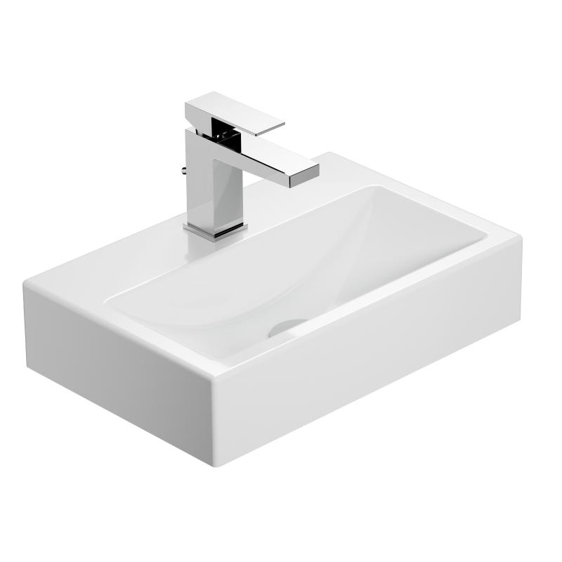 Handwaschbecken aus Keramik Treos Serie 800 Breite 45cm weiß