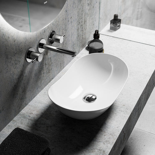 Aufsatzwaschtisch Keramik - Treos Serie 800 - Breite 52cm - weiß