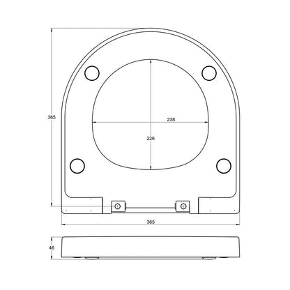 Treos Serie 810 WC-Sitz kurz abnehmbar mit Absenkautomatik