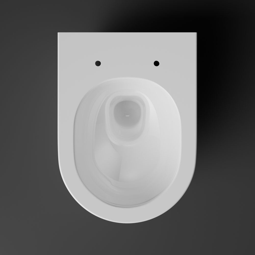 verkürztes WC nur 45cm - spülrandlos - Toilette Raumspar-WC - ohne Sitz