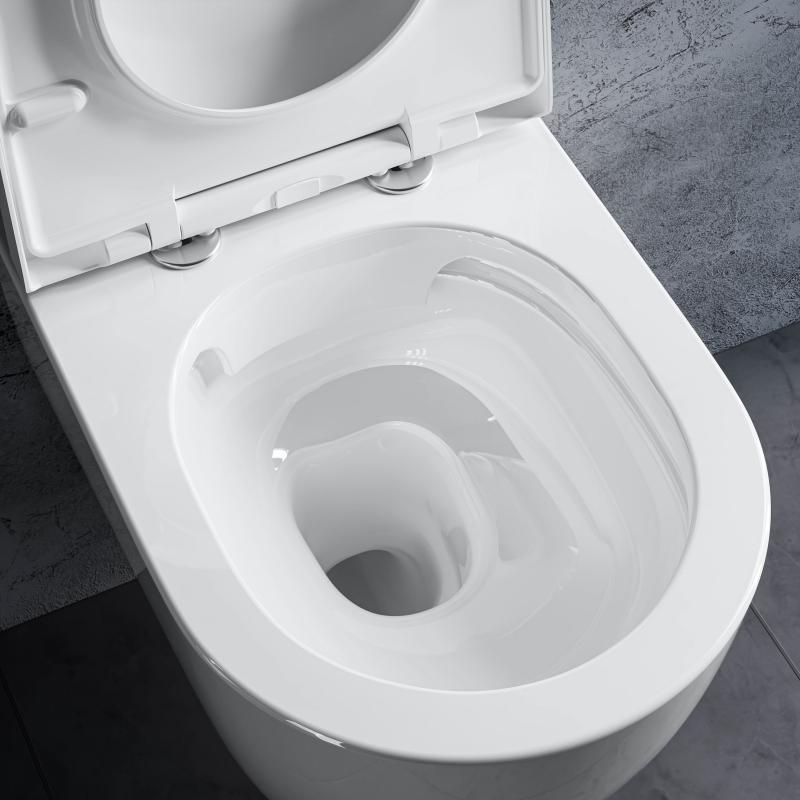 Treos Serie 810 Wand-Tiefspül-WC spülrandlos oval - ohne Sitz
